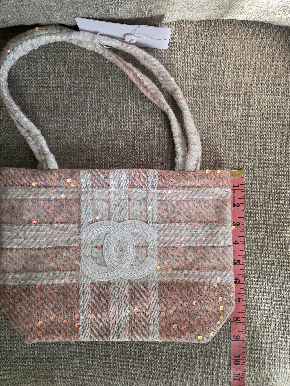 Chanel Beauté Pink Tweed Sequin Tote Bag - VIP Promo Gift